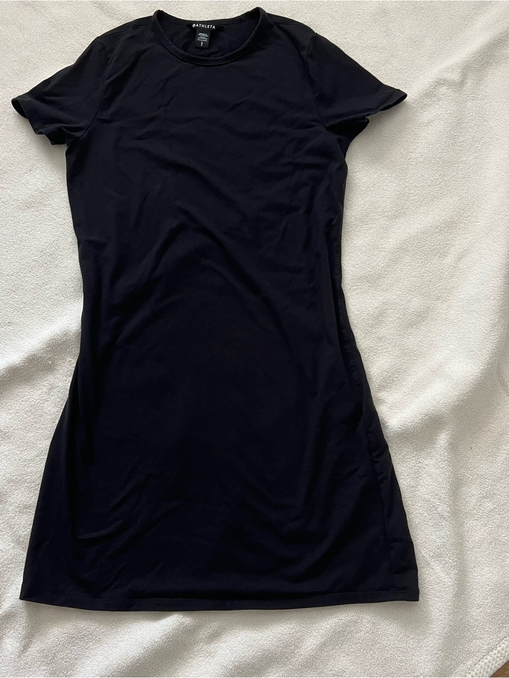 Athleta Black Short Sleeve Mini Dress